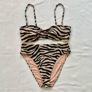 J.Crew Zebra Bikini Set, Medium